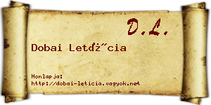 Dobai Letícia névjegykártya